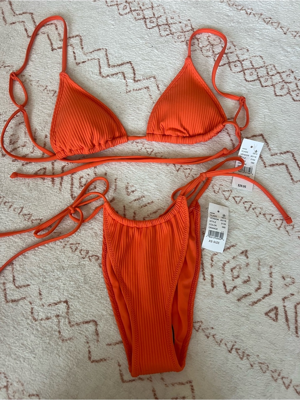 PacSun NWT orange bikini